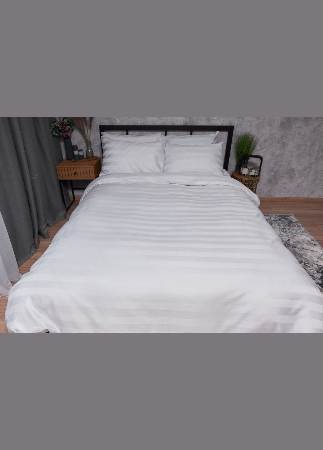 Комплект постельного белья Satin Premium евро 200х220 наволочки 4х70х70 (MS-820002942) Moon&Star royal white (288043191)