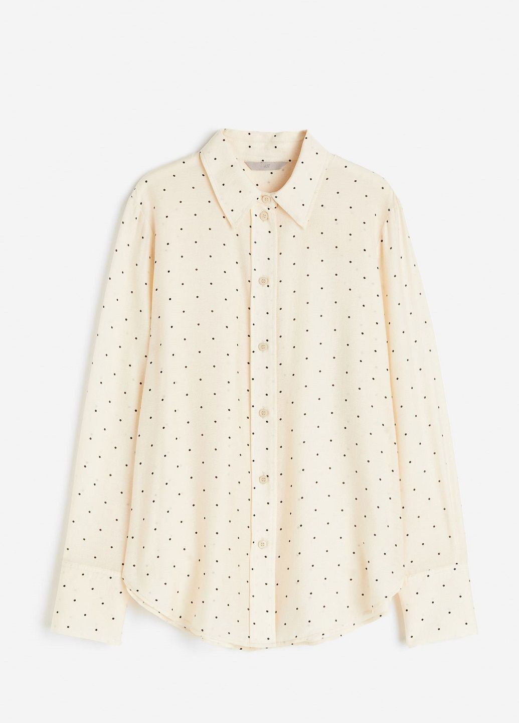Молочная классическая рубашка в горошек H&M