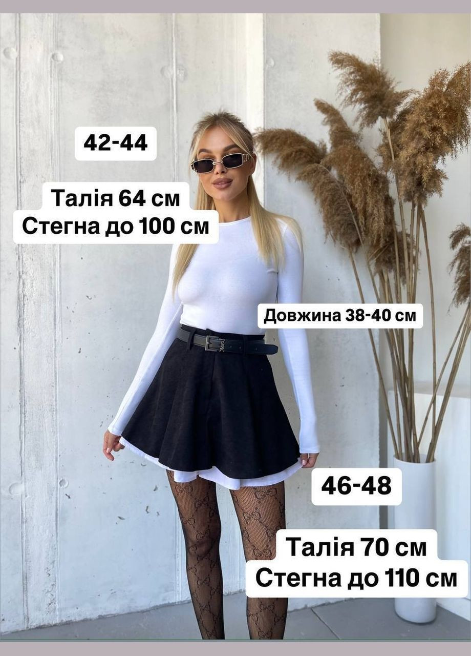 Шорти-спідниця з мікровельвета Osoblyva (327464219)