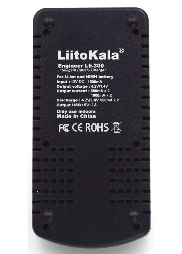 Зарядний пристрій Lii-300, 2x(Lion/NiMH/NiCd), Power Bank, discharge function, display LiitoKala (314978576)