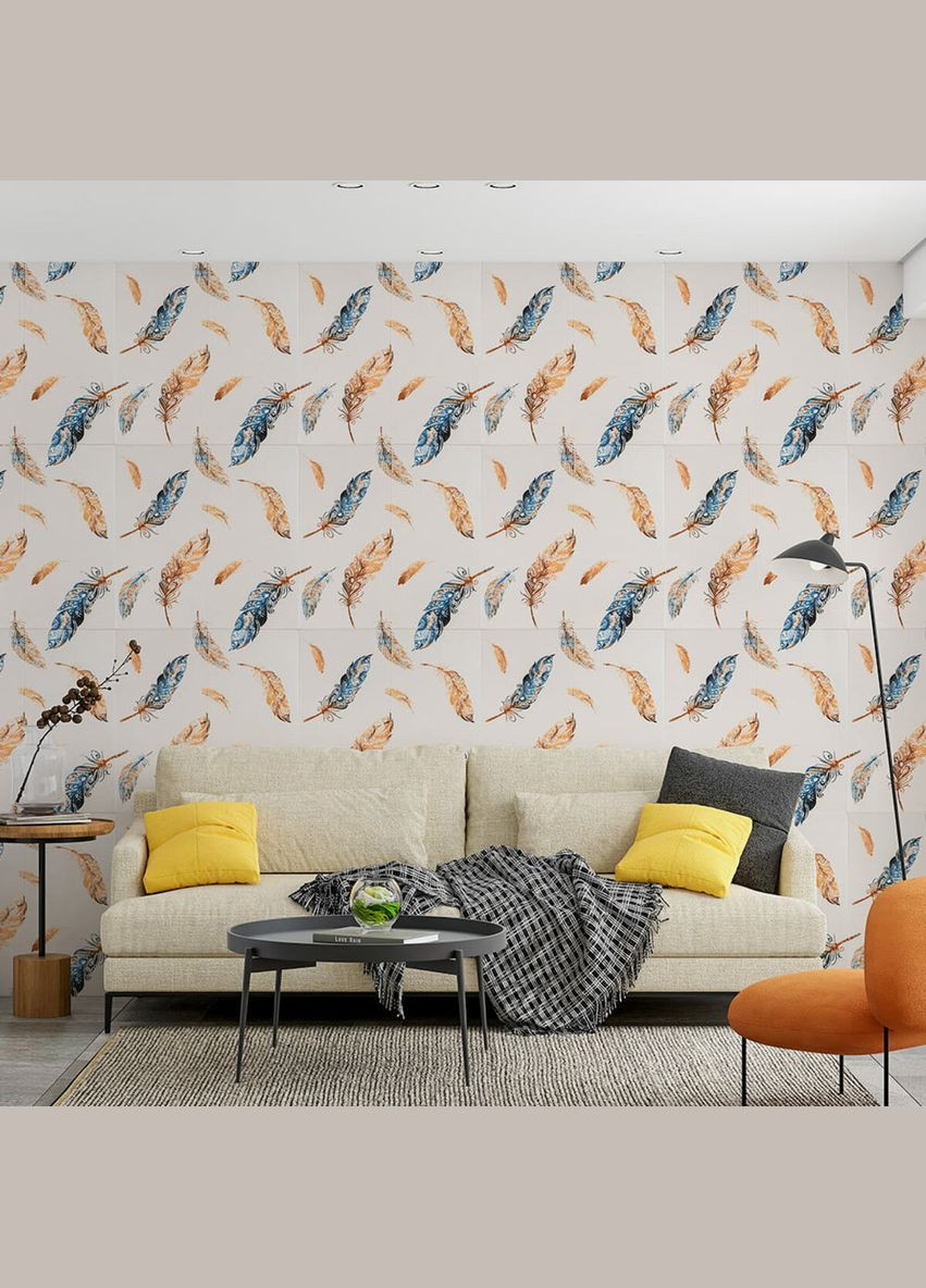 Панель стеновая 3D 700х700х4мм перья разноцветные (D) SW-00002001 Sticker Wall (316101200)