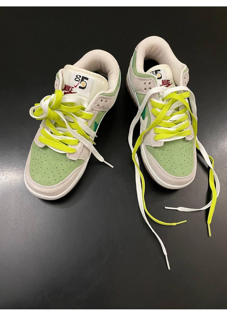 КРОСІВКИ ЖІНОЧІ NIKE SB DUNK LOW SE 85 DOUBLE SWOOSH GREY GREEN НАЙК СБ ДАНК No Brand сірі демісезони (367115021)