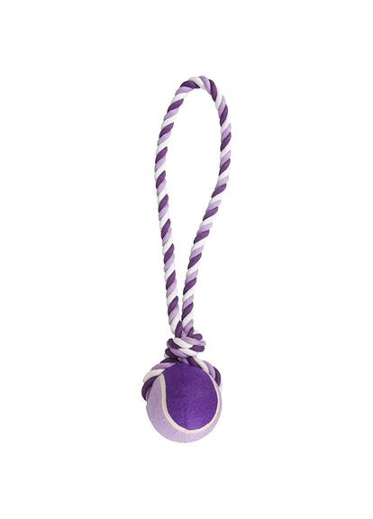 Іграшка для собак Cotton Rope With Tennis Ball м'яч на канаті L см 95x95x50 см (5411290266994) Flamingo (279563043)