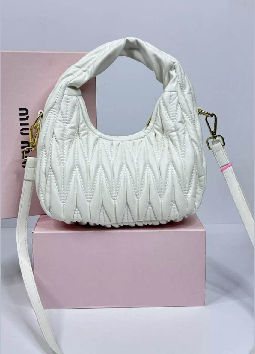 Женская сумка Miu miu 18121 белая No Brand (311277526)