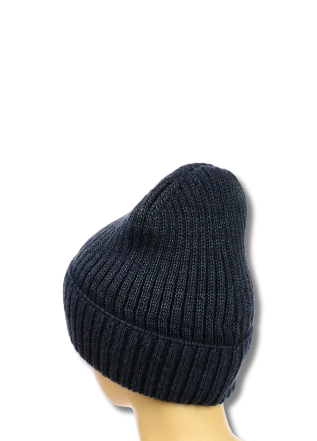 Молодежная зимняя шапка бини без декора на флисе No Brand Шапка біні на флісі (340403173)