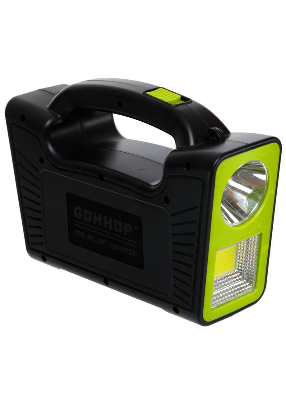 Ліхтар-прожектор переносний (пластик, COB, USB-вхід, сонячна батарея, на акумуляторі, р-р 15х21,3см) (GD-8119) X-Balog (361439563)