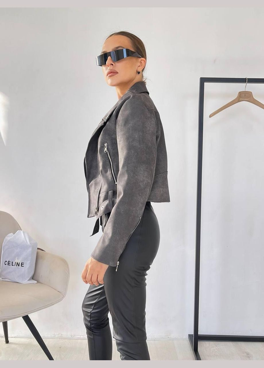 Сіра демісезонна куртка косуха mini сіра косуха AL