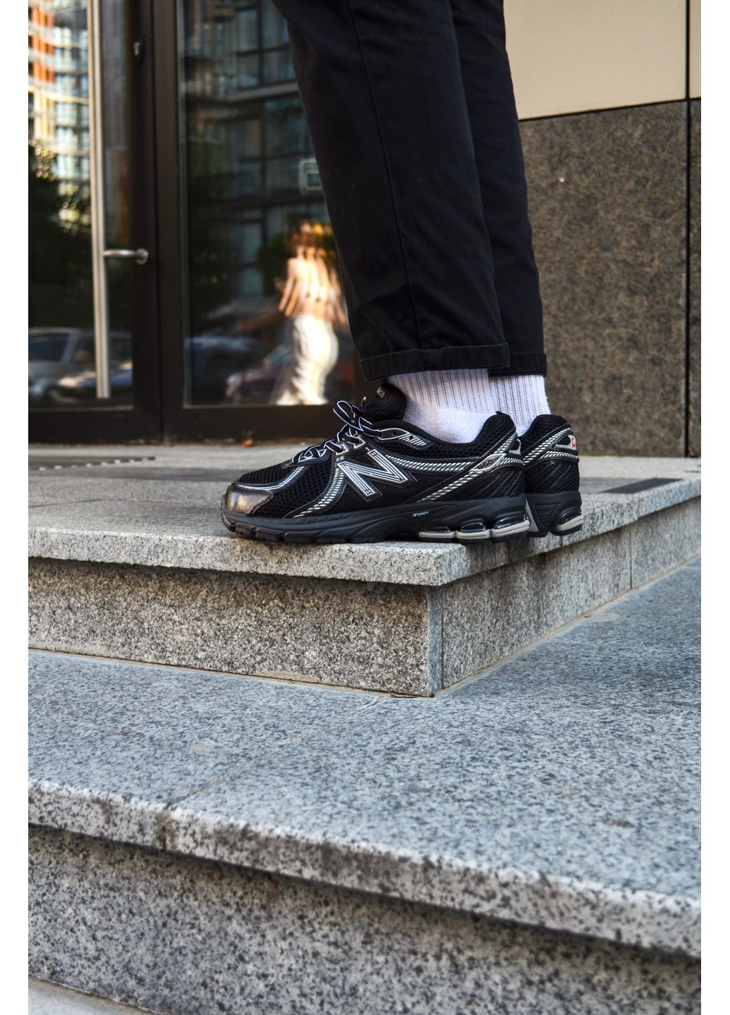 Чорні Осінні кросівки чоловічі new balance 860 v2 black нью беланс 860 No Brand