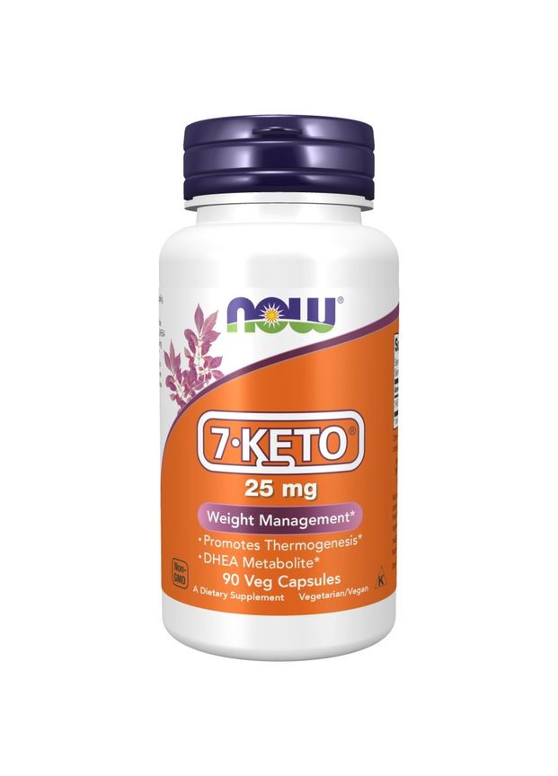 7 кето Дегідроепіандростерон 7-Keto 25 mg 90 Veg Capsules Now (280916668)