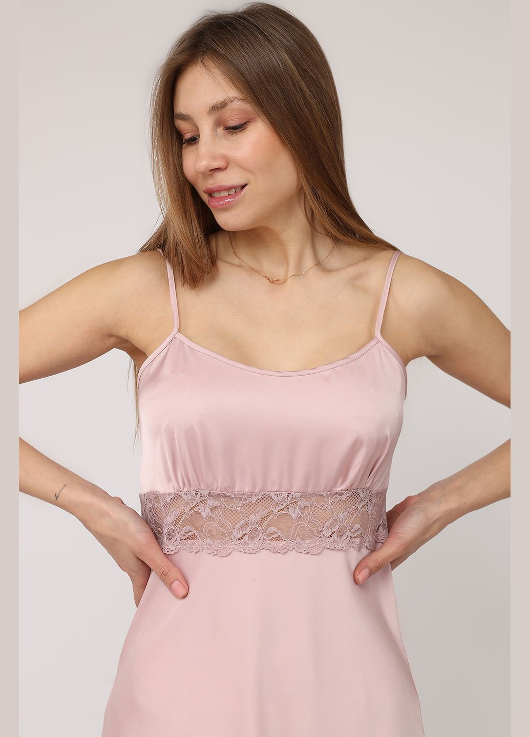 Ночная сорочка женская цвет пудровый ЦБ-00272541 Yuki (328387646)