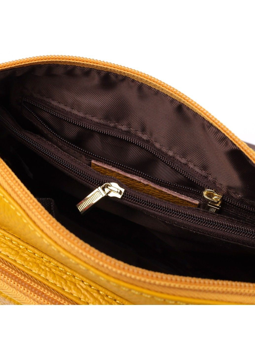 Елегантна шкіряна сумка для жінок на день 22969 Жовтий Vintage (357495029)