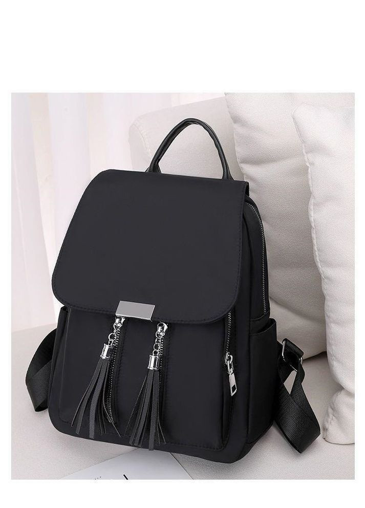 Женский универсальный черный рюкзак с декоративными косточками. КиП (277698347)