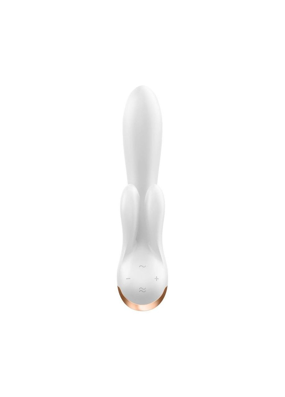 Смарт вибратор-кролик с двойным отростком Double Flex White Satisfyer (366876211)