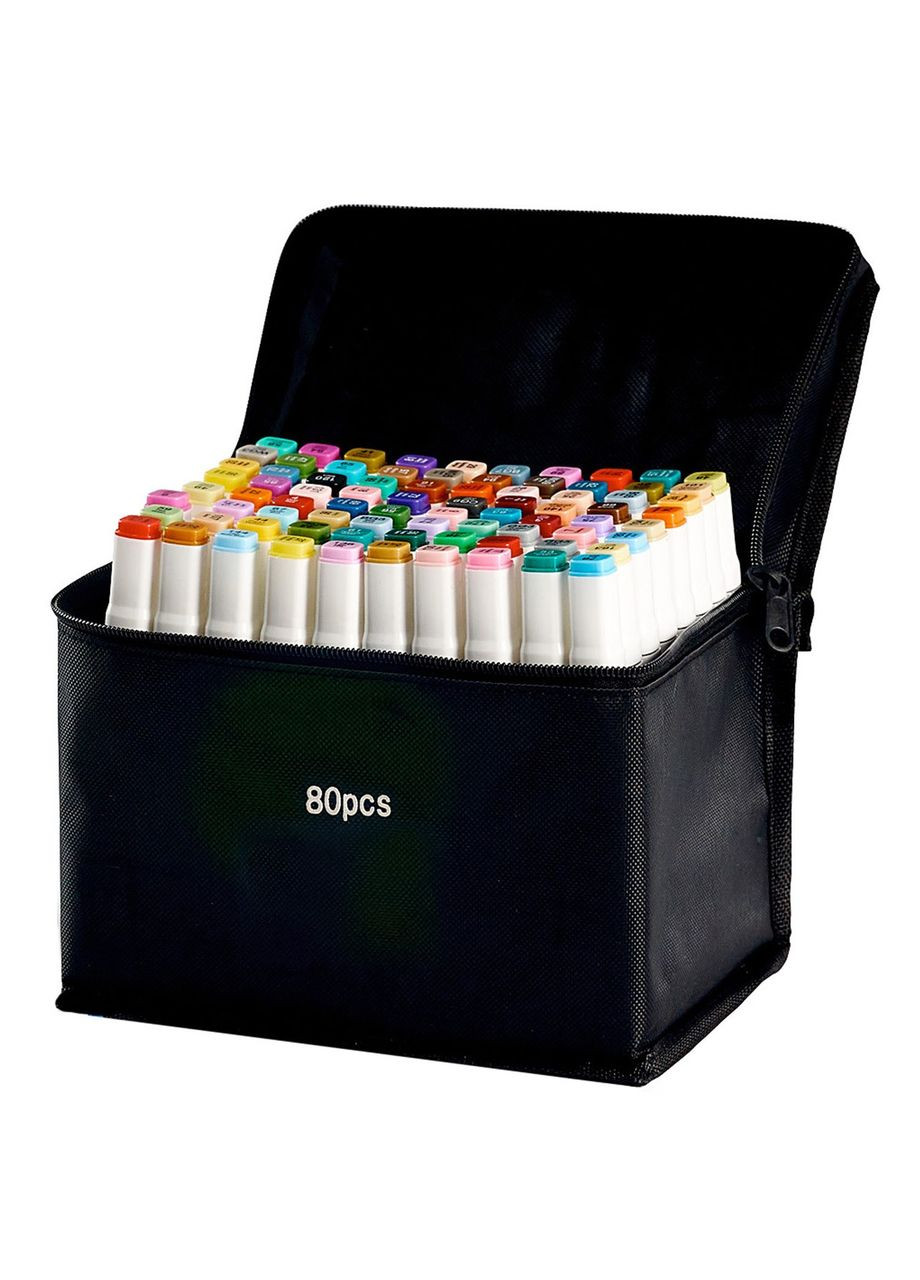 Маркеры Smooth набор 80 шт двусторонние спиртовые для скетчина с подставкой для маркеров, бежевой Touch (344573545)