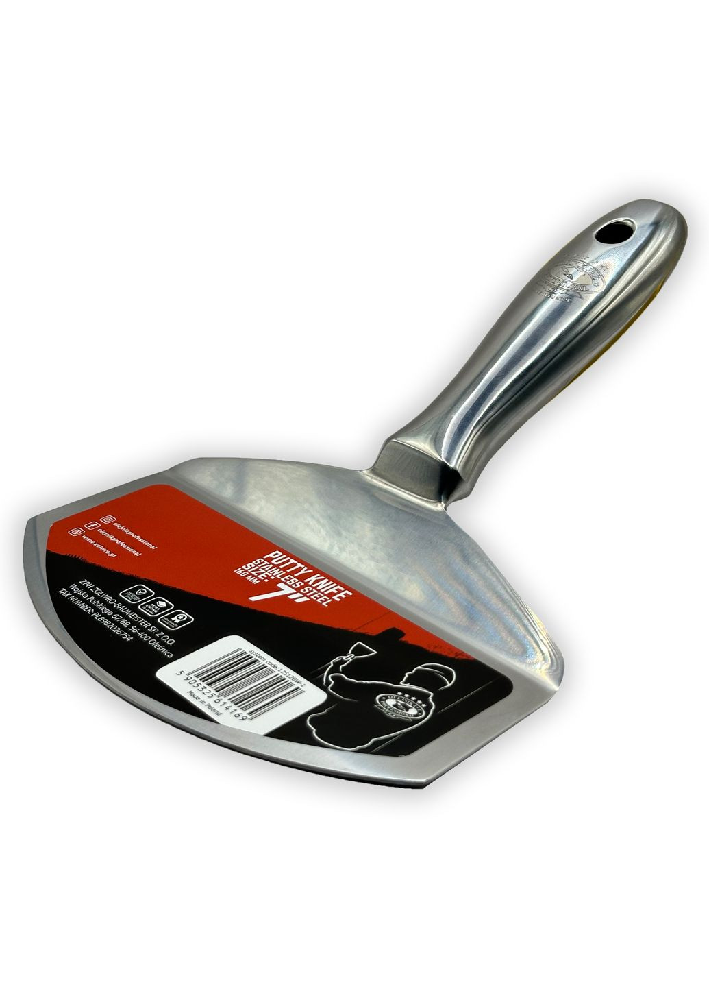 Шпатель для набора смеси из ведра из нержавеющей стали с изгибом лезвия Olejnik (339669105)