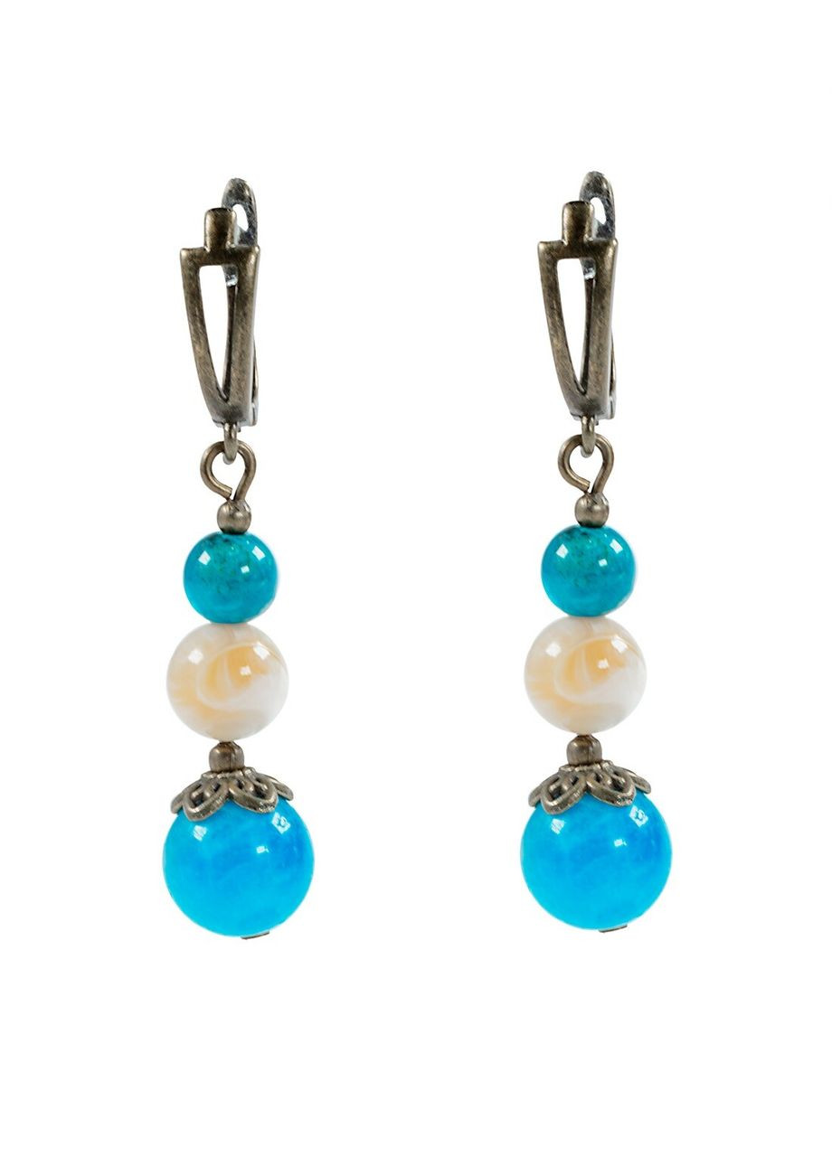 Серьги "Нрав" Апатит, Перламутр Fursa fashion (369127925)