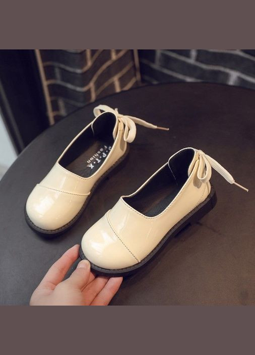 Белые туфли детские для девочки со шнуровкой (белый ) (14954) Qoopixie