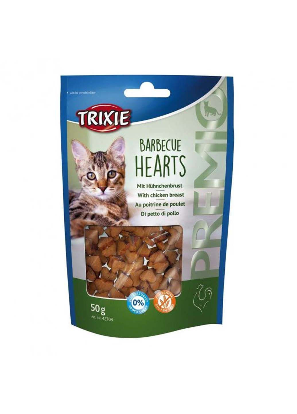 Лакомство для кошек Pemio Barbecue Hearts с курицей 50 г Trixie (285778881)