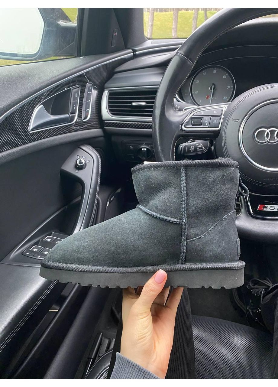 Жіночі Уггі UGG Mini Black (Замша) (366320742)