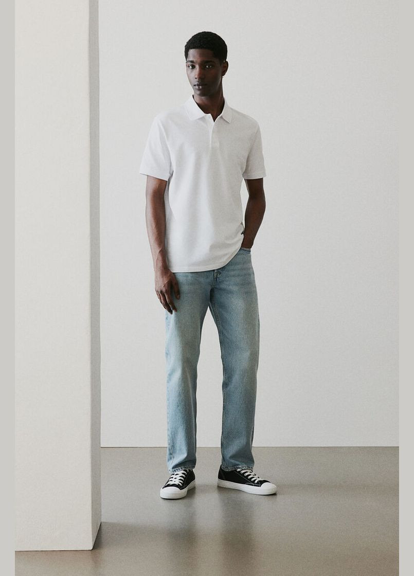 Біла футболка поло H&M