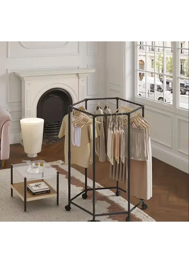 Напольная вешалка для одежды с поворотным механизмом на 360° и колесами Foreo (363867873)