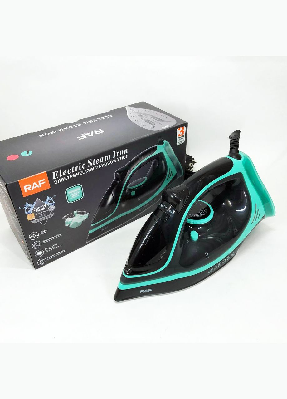 Утюг паровой R.1250 с керамической подошвой и функцией самоочистки 2200 Вт. Цвет: синий RAF (364664916)