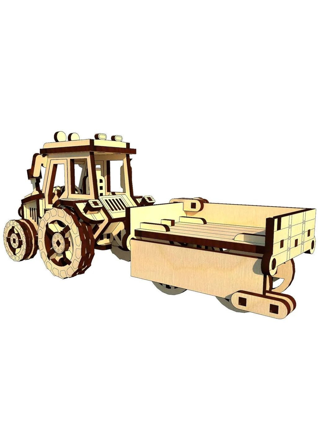 3D Пазли дерев'яний конструктор Фермер 145 дет (UPZ-012F) Pazly (364114977)