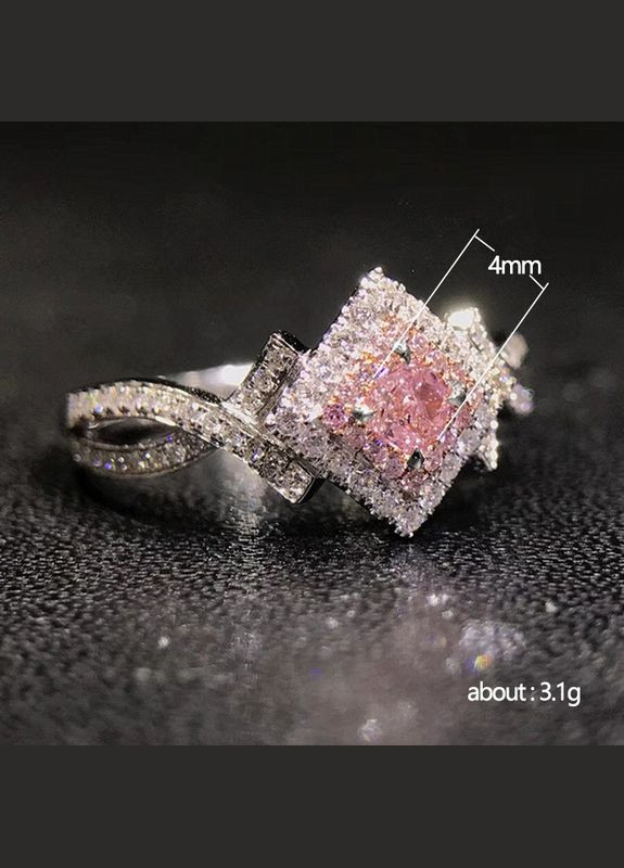 Кільце Верона, рожевий камінь, 17 No Brand (276328686)