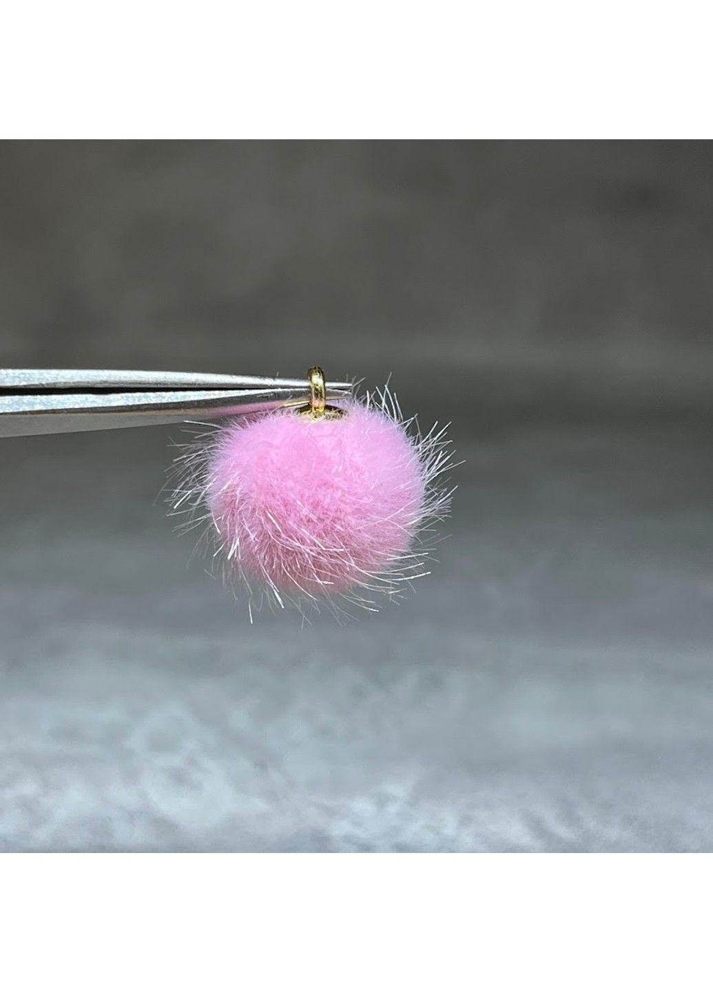 Кулон, підвіска (штучне хутро), 15 мм, колір-рожевий, шт No Brand (316646307)