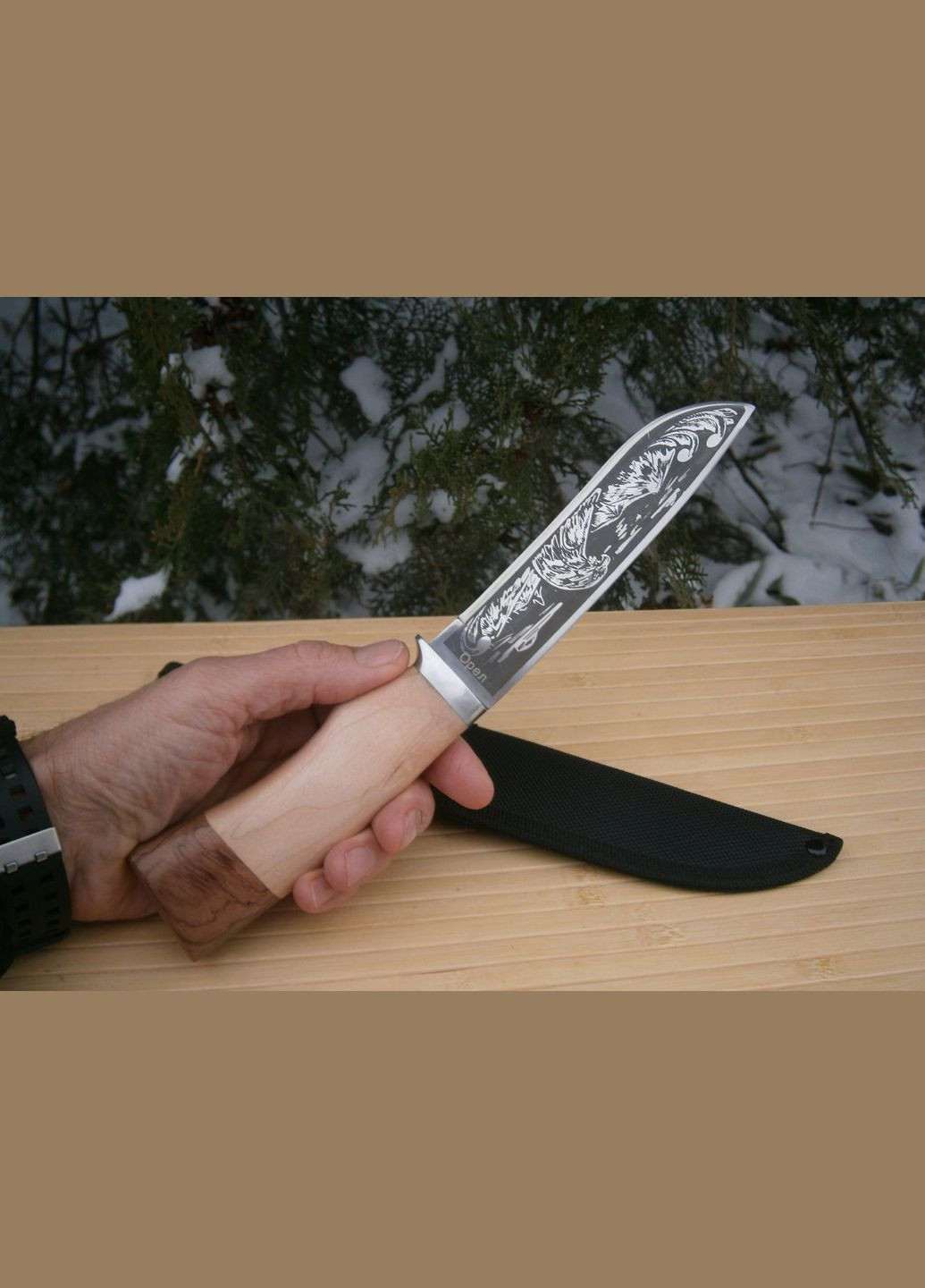 Ніж мисливський Орел 3492 з чохлом 28 см No Brand (302391767)