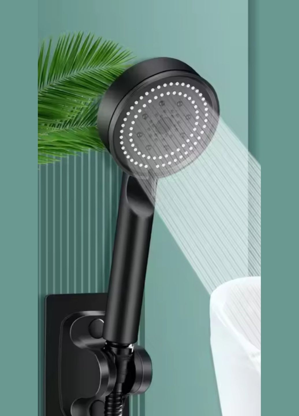 Насадка для душа 5 режимов, держатель, шланг 1,5м. No Brand (340916711)