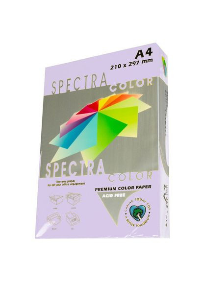 Бумага цветная А4 80 г/м2 50 л пастель сиренева IT 185 Lavender Spectra Color (281999642)