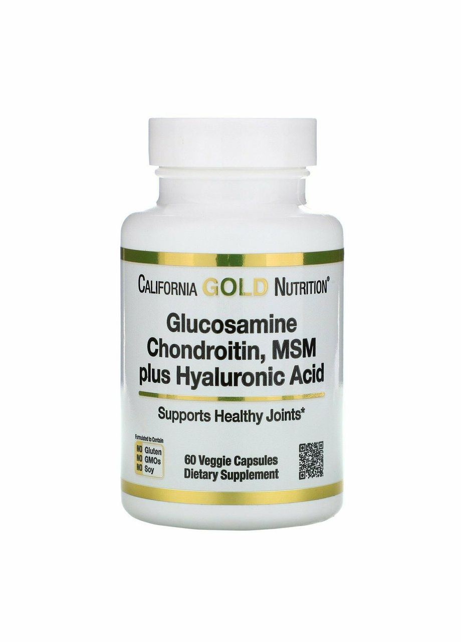 Хондропротектор Glucosamine Chondroitin MSM plus Hyaluronic Acid 60 капс. California Gold Nutrition (346513824)