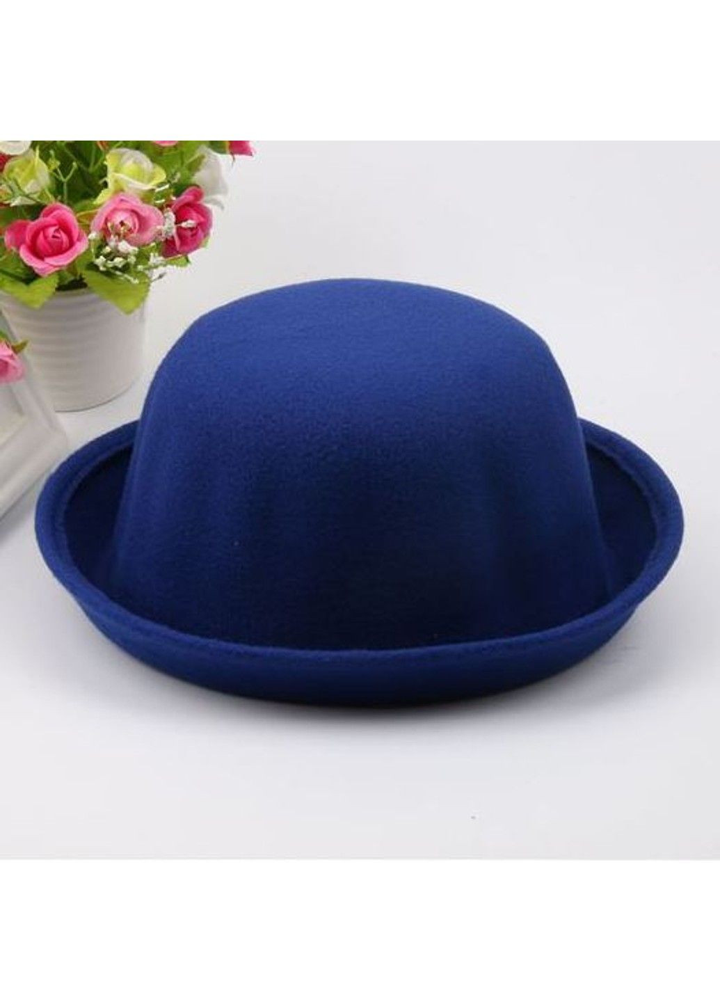 Шляпа Котелок синий (электрик) No Brand (301038099)