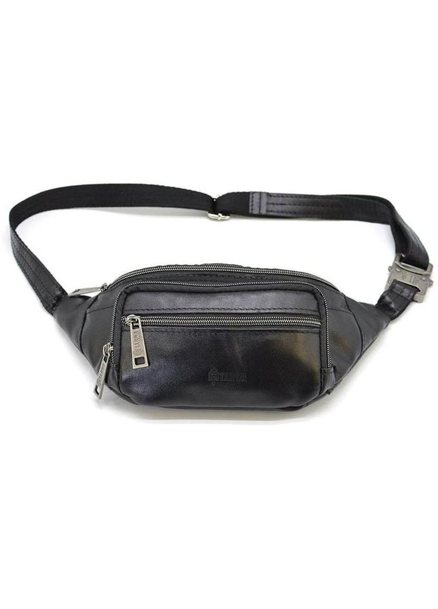 Сумка мужская на пояс через плечо из натуральной кожи маленькая Черный 35296 TARWA (352165918)