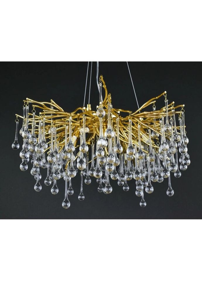 Люстра підвісна кришталева 27228 Золото 45-190х80х80 см. Sunnysky (324396362)