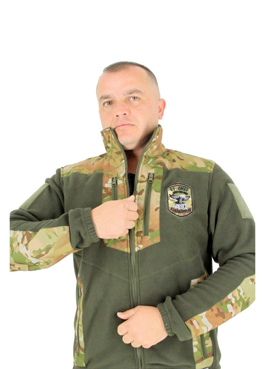Кофта військова 93ОМБР ворон fleece хакі Cordura mc M-GEAR (341084655)