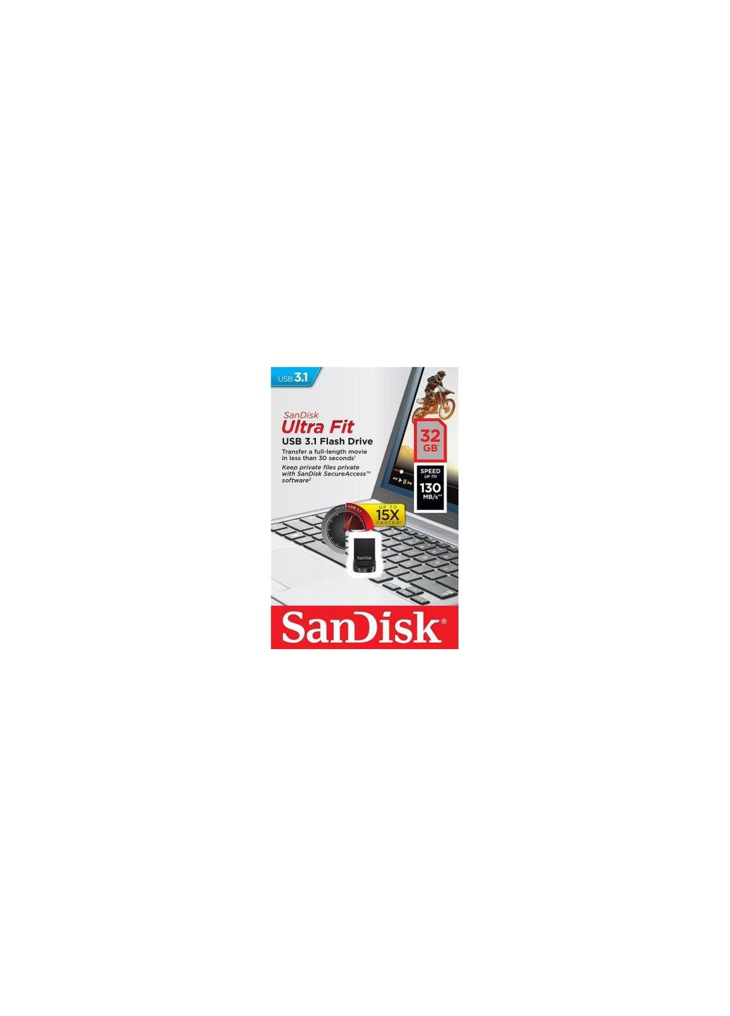 USB флеш накопитель (SDCZ430-032G-G46) SanDisk 32GB Ultra Fit USB 3.1 (366646532)