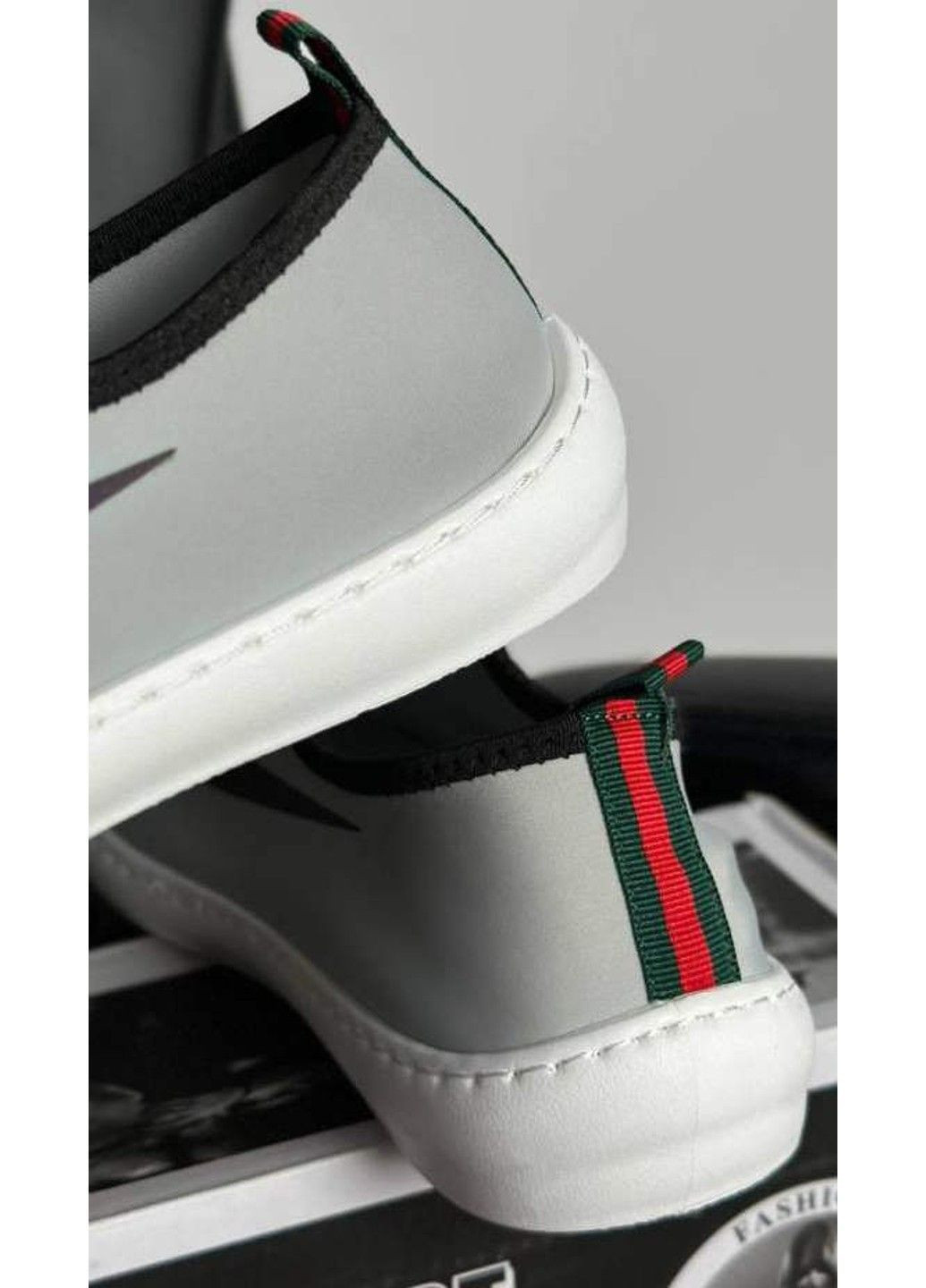 Серые слипоны женские super gear серые Fashion Sport