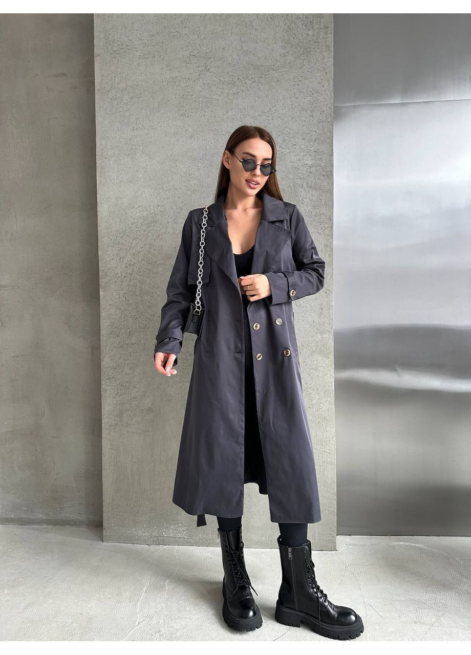 Тренч жіночий довгий з поясом (361499623)