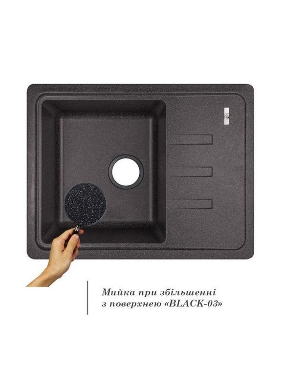 Кухонна мийка 620x435/200 BLA-03 (LIDZBLA03620435200) LIDZ (353495454)