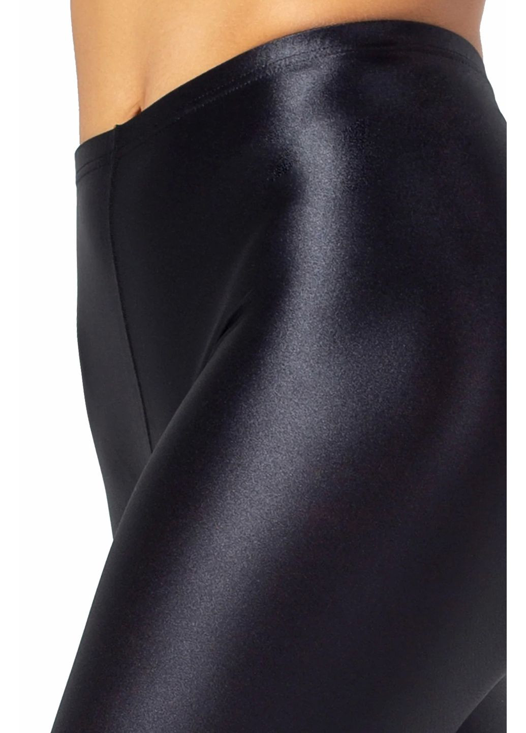 Черные демисезонные леггинсы с глянцевым блеском black brillant leggings Gatta