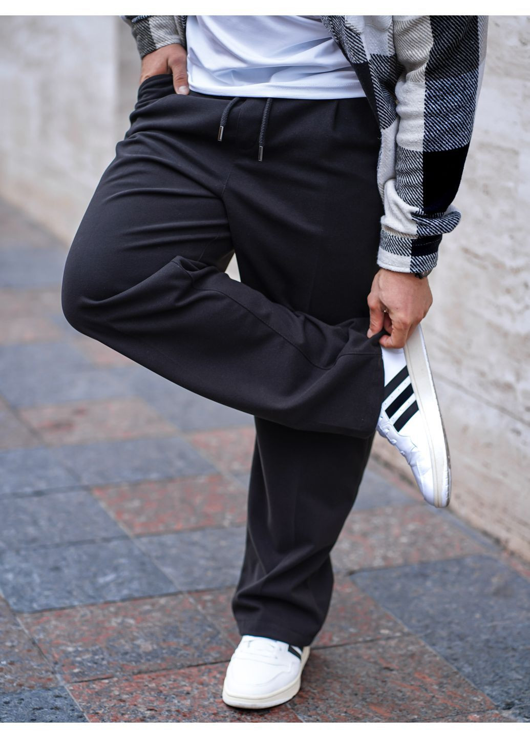 Черные повседневный, классические, кэжуал зимние классические, прямые брюки Teamv