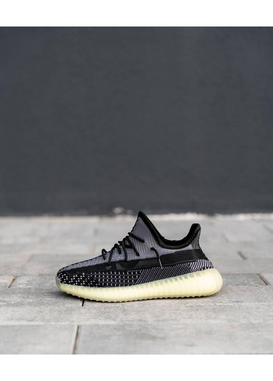 КРОСІВКИ ЖІНОЧІ ADIDAS YEEZY BOOST 350 V2 BLACK GREEN REFLECTIVE АДІДАС ІЗІ БУСТ No Brand сірі демісезони (367174770)