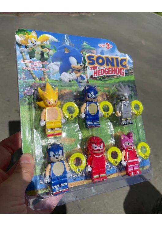 Набір фігурок лего Sonic 6 іграшкових фігурок Сонік для дітей пластик колекційні фігурки Lego (363135763)