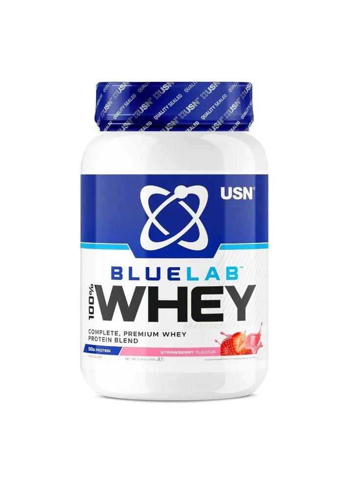 Сывороточный протеин Blue Lab 100% Whey Premium Protein, клубника, 908 г USN (391669476)