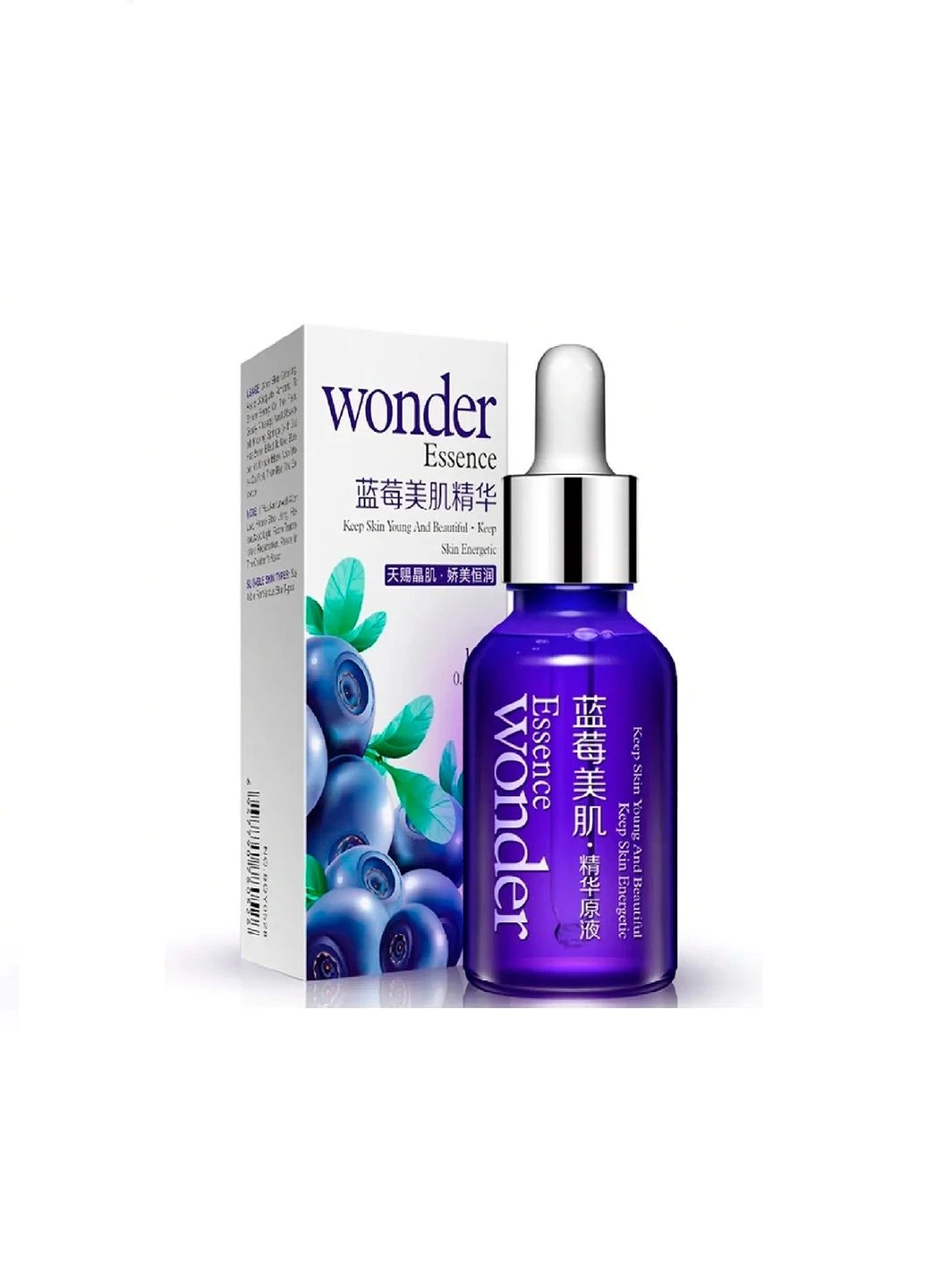 Сироватка для обличчя з екстрактом чорниці і гіалуроновою кислотою Blueberry Wonder Essence, 15 мл Bioaqua (317232845)