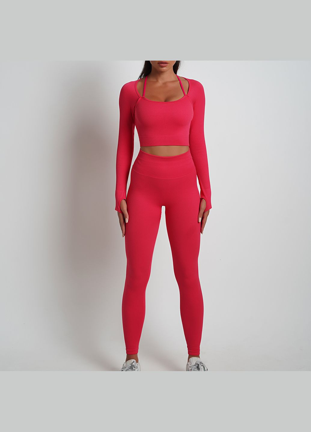 Костюм для фітнесу з утяжкою та PUSH-UP ефектом рожевий Amely (319844159)