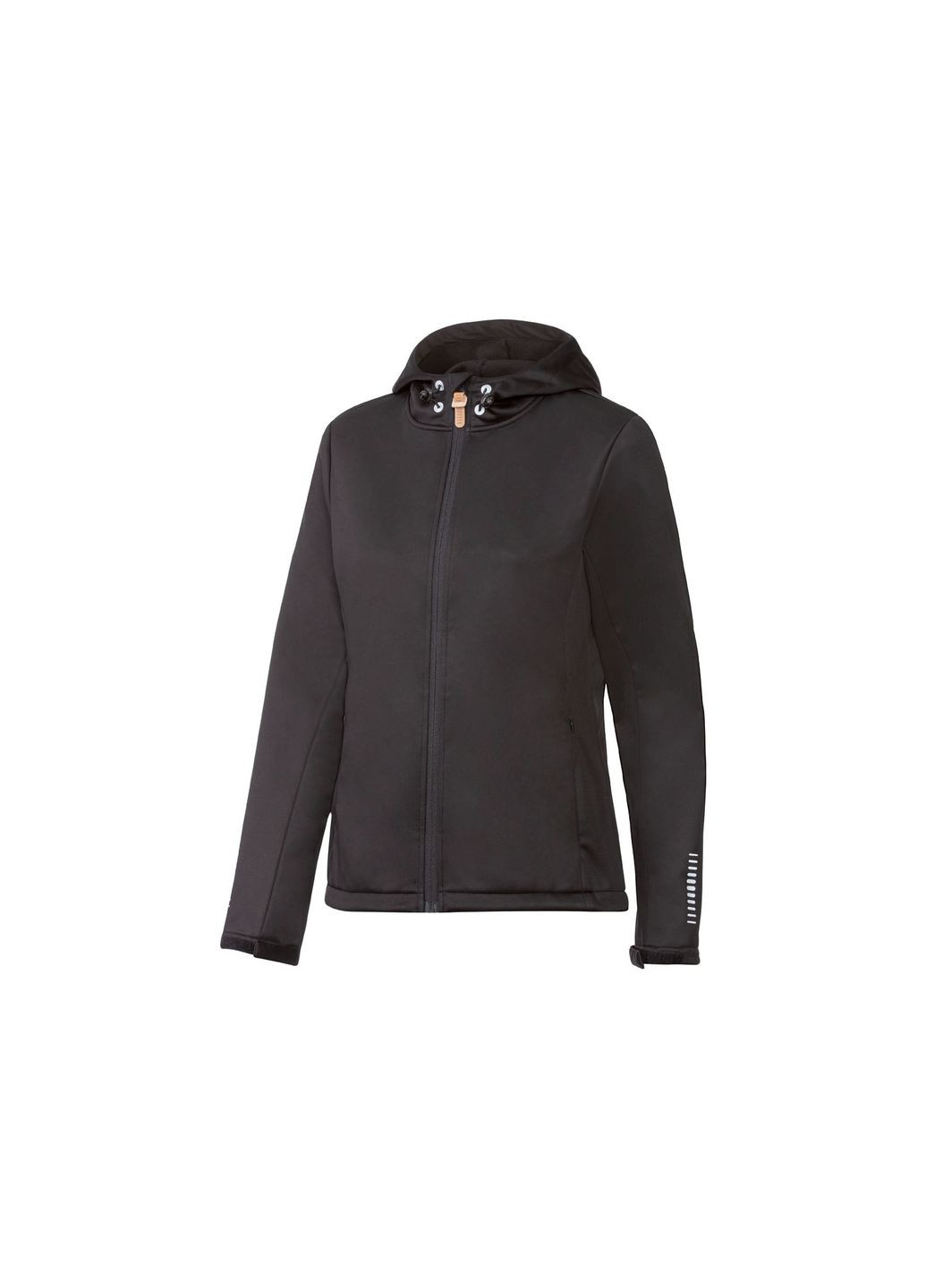 Черная демисезонная куртка oftshell водоотталкивающая и ветрозащитная для женщины 358117 s Crivit