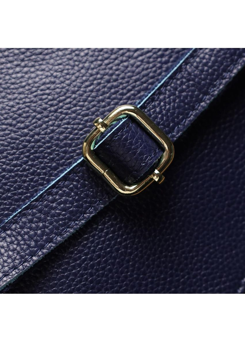 Сумка крос-боді через плече жіноча з натуральної шкіри середня Синій 38279 Vintage (355245163)